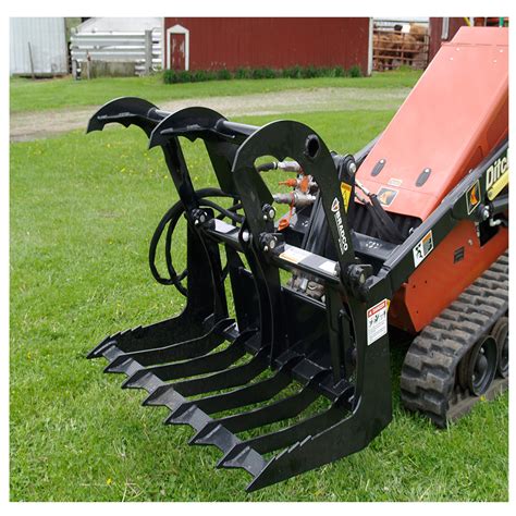 skid steer brush grapple attachments|skid steer with grapple attachment.